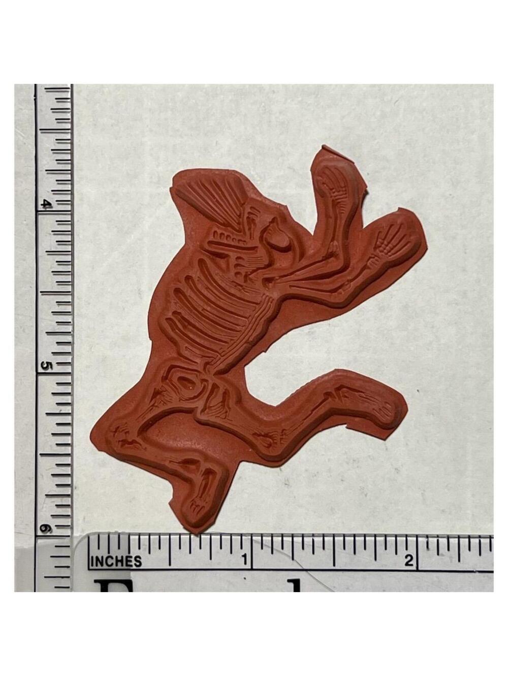 Dancing Skeleton Rubber Stamp Halloween Bones Scrapbooking Card Making Crafts
